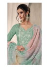 Vin Ombre Moonga Silk With Sequence Embroidery Fency Thread Work Dress Material Wholesale In India